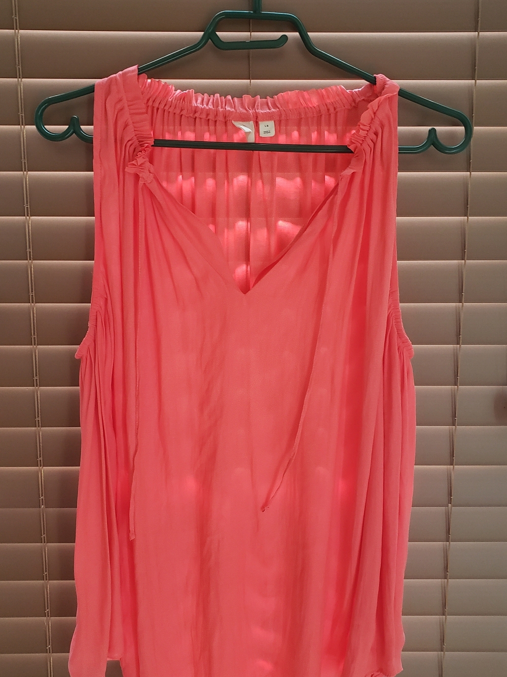 GAP Coral Pink V-Neck Sleeveless Top
